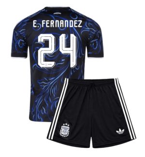 Argentinië Enzo Fernandez #24 Uit tenue Kids WK 2026 Voetbalshirt Shorts Set