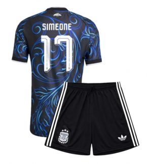 Argentinië Giuliano Simeone #17 Uit tenue Kids WK 2026 Voetbalshirt Shorts Set