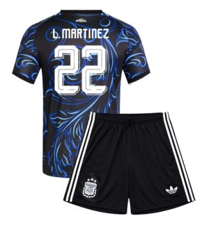 Argentinië Lautaro Martinez #22 Uit tenue Kids WK 2026 Voetbalshirt Shorts Set