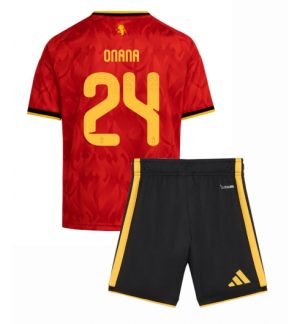 België Amadou Onana #24 Thuis tenue Kids WK 2026 Voetbalshirt + Shorts Set