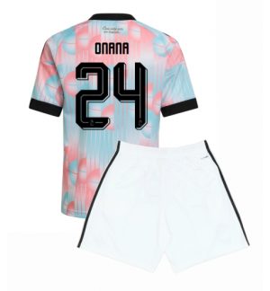 België Amadou Onana #24 Uit tenue Kids WK 2026 Voetbalshirt + Shorts Set