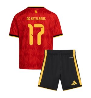 België Charles De Ketelaere #17 Thuis tenue Kids WK 2026 Voetbalshirt + Shorts Set