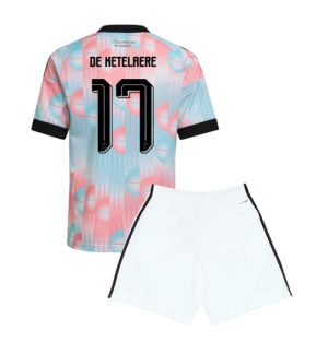 België Charles De Ketelaere #17 Uit tenue Kids WK 2026 Voetbalshirt + Shorts Set