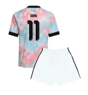 België Jeremy Doku #11 Uit tenue Kids WK 2026 Voetbalshirt + Shorts Set