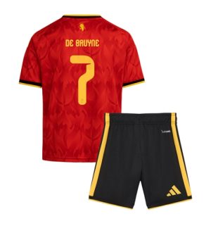 België Kevin De Bruyne #7 Thuis tenue Kids WK 2026 Voetbalshirt + Shorts Set