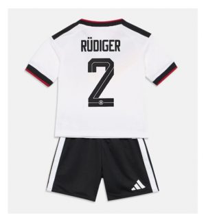 Duitsland Antonio Rudiger #2 Thuis tenue Kids WK 2026 Voetbalshirt Shorts Set Duitsland Antonio Rudiger #2 Thuis tenue Kids WK 2026 Voetbalshirt Shorts Set
