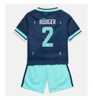 Duitsland Antonio Rudiger #2 Uit tenue Kids WK 2026 Voetbalshirt Shorts Set Duitsland Antonio Rudiger #2 Uit tenue Kids WK 2026 Voetbalshirt Shorts Set
