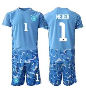 Duitsland Manuel Neuer #1 Keeper Uit tenue Kids WK 2026 Voetbalshirt Shorts Set Duitsland Manuel Neuer #1 Keeper Uit tenue Kids WK 2026 Voetbalshirt Shorts Set
