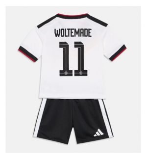 Duitsland Nick Woltemade #11 Thuis tenue Kids WK 2026 Voetbalshirt Shorts Set Duitsland Nick Woltemade #11 Thuis tenue Kids WK 2026 Voetbalshirt Shorts Set