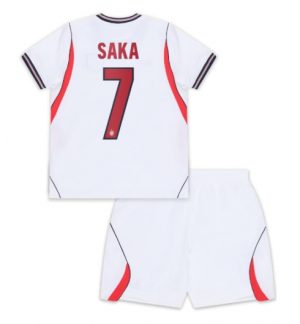 Engeland Bukayo Saka #7 Thuis tenue Kids WK 2026 Voetbalshirt Shorts Set Engeland Bukayo Saka #7 Thuis tenue Kids WK 2026 Voetbalshirt Shorts Set