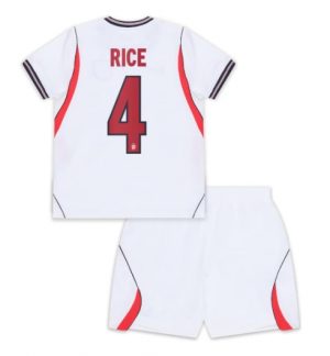 Engeland Declan Rice #4 Thuis tenue Kids WK 2026 Voetbalshirt Shorts Set