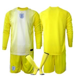 Engeland Keeper Uit tenue Kids WK 2026 Lange Mouwen Voetbalshirt (+ broek) Engeland Keeper Uit tenue Kids WK 2026 Lange Mouwen Voetbalshirt (+ broek)
