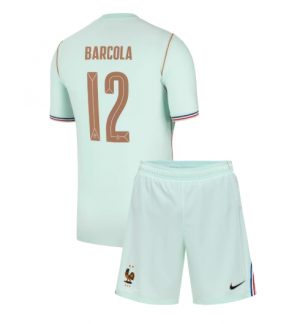 Frankrijk Bradley Barcola #12 Uit tenue Kids WK 2026 Voetbalshirt + Shorts Set