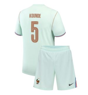 Frankrijk Jules Kounde #5 Uit tenue Kids WK 2026 Voetbalshirt + Shorts Set