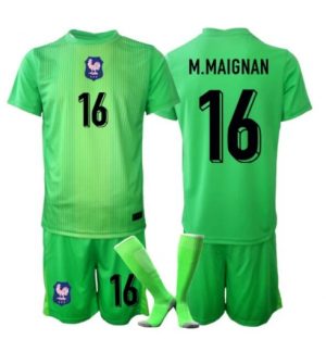 Frankrijk Mike Maignan #16 Keeper Uit tenue Kids WK 2026 Voetbalshirt + Shorts Set Frankrijk Mike Maignan #16 Keeper Uit tenue Kids WK 2026 Voetbalshirt + Shorts Set