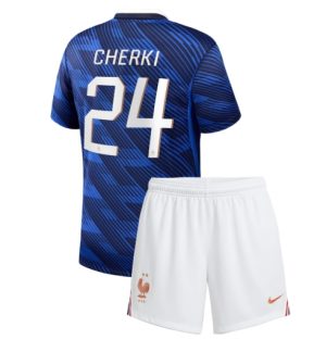 Frankrijk Rayan Cherki #24 Thuis tenue Kids WK 2026 Voetbalshirt + Shorts Set
