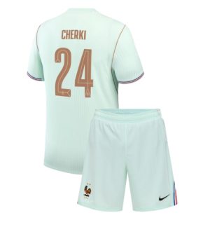 Frankrijk Rayan Cherki #24 Uit tenue Kids WK 2026 Voetbalshirt + Shorts Set