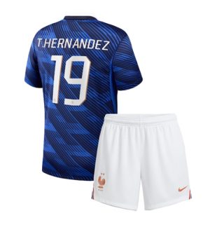 Frankrijk Theo Hernandez #19 Thuis tenue Kids WK 2026 Voetbalshirt + Shorts Set