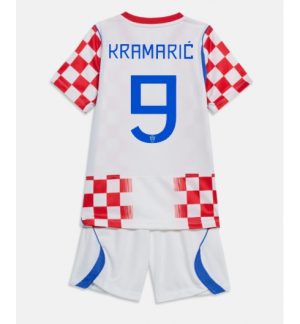 Kroatië Andrej Kramaric #9 Thuis tenue Kids WK 2026 Voetbalshirt Shorts Set