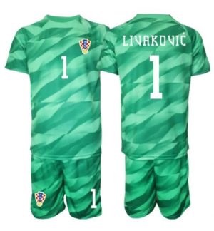 Kroatië Dominik Livakovic #1 Keeper Uit tenue Kids WK 2026 Voetbalshirt Shorts Set Kroatië Dominik Livakovic #1 Keeper Uit tenue Kids WK 2026 Voetbalshirt Shorts Set