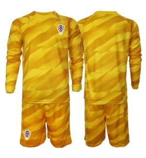 Kroatië Keeper Thuis tenue Kids WK 2026 Lange Mouwen Voetbalshirt (+ broek) Kroatië Keeper Thuis tenue Kids WK 2026 Lange Mouwen Voetbalshirt (+ broek)