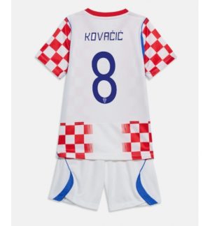 Kroatië Mateo Kovacic #8 Thuis tenue Kids WK 2026 Voetbalshirt Shorts Set Kroatië Mateo Kovacic #8 Thuis tenue Kids WK 2026 Voetbalshirt Shorts Set