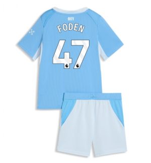 Manchester City Phil Foden #47 Thuis tenue Kids 2026-27 Voetbalshirt Shorts Set