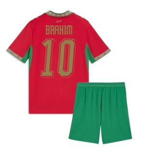 Marokko Brahim Diaz #10 Thuis tenue Kids WK 2026 Voetbalshirt Shorts Set