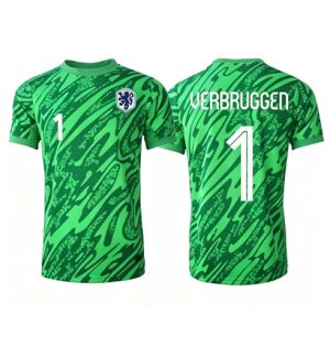Nederland Bart Verbruggen #1 Keeper Uit tenue WK 2026 Voetbalshirt Heren Nederland Bart Verbruggen #1 Keeper Uit tenue WK 2026 Voetbalshirt Heren