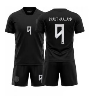 Noorwegen Erling Haaland #9 Uit tenue Kids WK 2026 Voetbalshirt Shorts Set