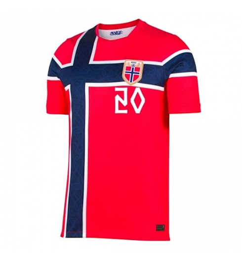 Noorwegen Jorgen Strand Larsen #11 Thuis tenue WK 2026 Voetbalshirt Heren 2 Noorwegen Jorgen Strand Larsen #11 Thuis tenue WK 2026 Voetbalshirt Heren 2