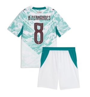 Portugal Bruno Fernandes #8 Uit tenue Kids WK 2026 Voetbalshirt Shorts Set