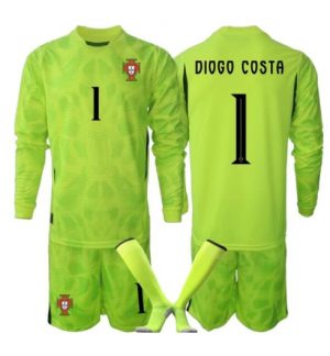 Portugal Diogo Costa #1 Keeper Thuis tenue Kids WK 2026 Lange Mouwen (+ broek)