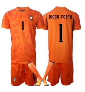 Portugal Diogo Costa #1 Keeper Uit tenue Kids WK 2026 Voetbalshirt Shorts Set