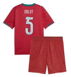 Portugal Diogo Dalot #5 Thuis tenue Kids WK 2026 Voetbalshirt Shorts Set