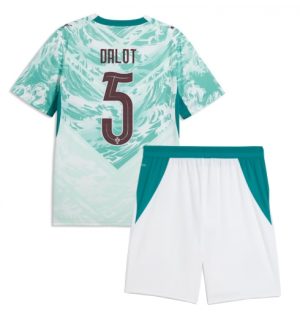 Portugal Diogo Dalot #5 Uit tenue Kids WK 2026 Voetbalshirt Shorts Set