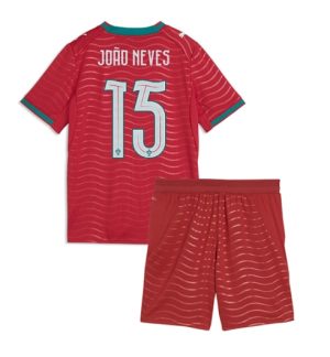 Portugal Joao Neves #15 Thuis tenue Kids WK 2026 Voetbalshirt Shorts Set