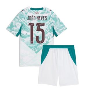 Portugal Joao Neves #15 Uit tenue Kids WK 2026 Voetbalshirt Shorts Set