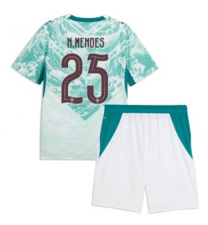 Portugal Nuno Mendes #25 Uit tenue Kids WK 2026 Voetbalshirt Shorts Set