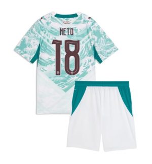 Portugal Pedro Neto #18 Uit tenue Kids WK 2026 Voetbalshirt Shorts Set