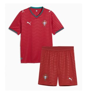 Portugal Thuis tenue Kids WK 2026 Voetbalshirt Shorts Set