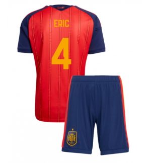 Spanje Eric Garcia #4 Thuis tenue Kids WK 2026 Voetbalshirt Shorts Set Spanje Eric Garcia #4 Thuis tenue Kids WK 2026 Voetbalshirt Shorts Set