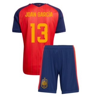 Spanje Joan Garcia #13 Thuis tenue Kids WK 2026 Voetbalshirt Shorts Set Spanje Joan Garcia #13 Thuis tenue Kids WK 2026 Voetbalshirt Shorts Set