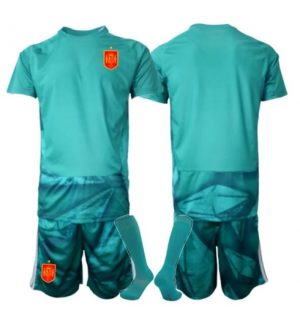 Spanje Keeper Uit tenue Kids WK 2026 Voetbalshirt Shorts Set