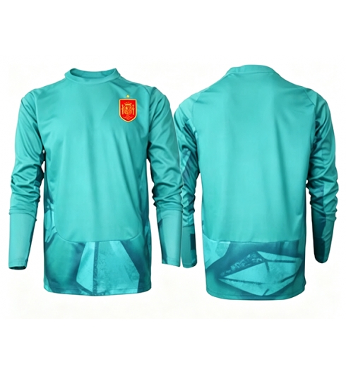 Spanje Keeper Uit tenue WK 2026 Lange Mouwen Voetbalshirt Spanje Keeper Uit tenue WK 2026 Lange Mouwen Voetbalshirt