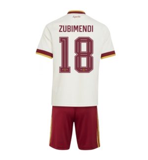 Spanje Martin Zubimendi #18 Uit tenue Kids WK 2026 Voetbalshirt Shorts Set Spanje Martin Zubimendi #18 Uit tenue Kids WK 2026 Voetbalshirt Shorts Set