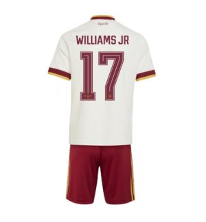 Spanje Nico Williams #17 Uit tenue Kids WK 2026 Voetbalshirt Shorts Set Spanje Nico Williams #17 Uit tenue Kids WK 2026 Voetbalshirt Shorts Set