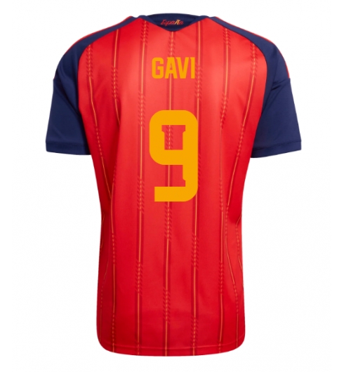 Spanje Paez Gavi #9 Thuis tenue WK 2026 Voetbalshirt Heren Spanje Paez Gavi #9 Thuis tenue WK 2026 Voetbalshirt Heren