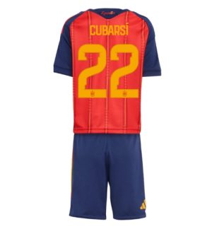 Spanje Pau Cubarsi #22 Thuis tenue Kids WK 2026 Voetbalshirt Shorts Set