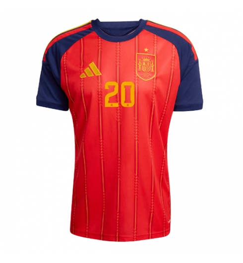 Spanje Pedri Gonzalez #20 Thuis tenue WK 2026 Voetbalshirt Heren 2 Spanje Pedri Gonzalez #20 Thuis tenue WK 2026 Voetbalshirt Heren 2